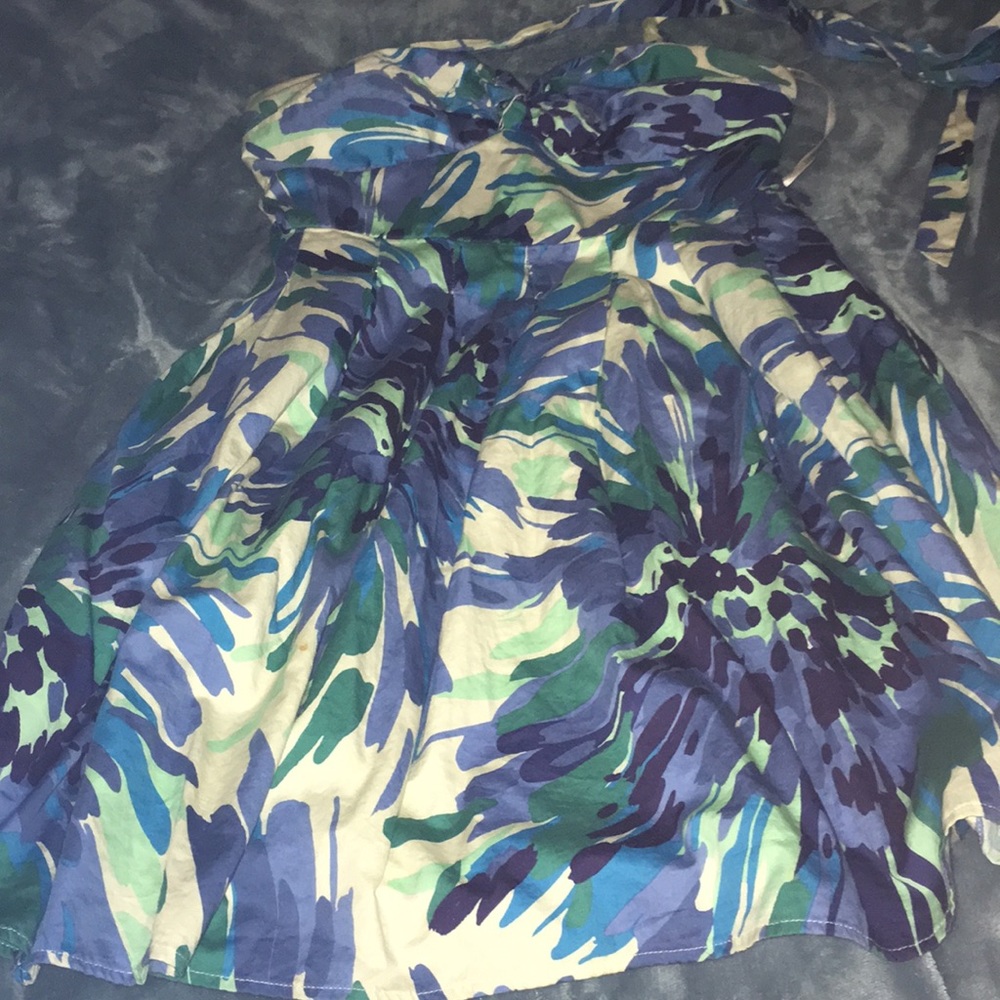 STRAPLESS/BACKLESS PRINTED DRESS - Picture 2 of 2